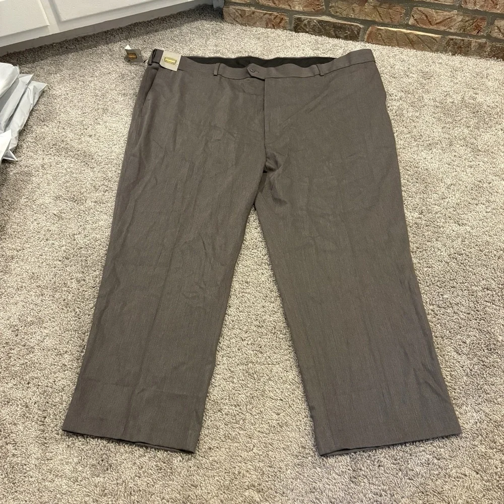 NEW The Foundry Dress Pants Men's 52X28 Casual Comfort Work $75 Dark Charcoal